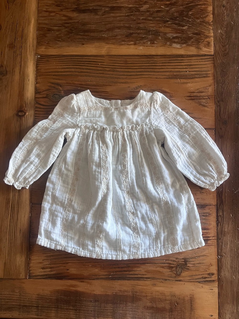 White Baby Dress - Long Sleeve